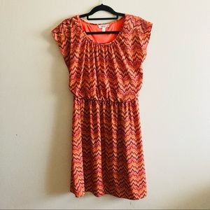 Dress Barn Size 10 Orange Print Dress